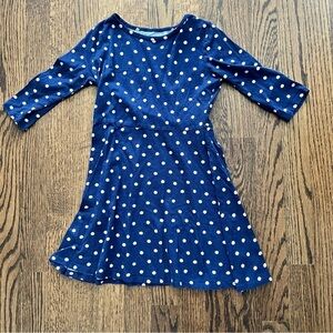 🍭6/$30 City Streets Navy Blue Polka Dot Long Sleeve Girl’s Dress - Small 7/8